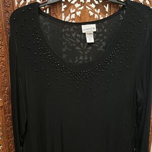 Ladies black dressy/occassion dress. Black beading, stunning